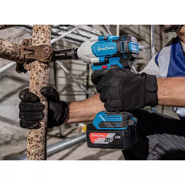 DongCheng DCPB698 20V MAX Cordless Brushless Impact Wrench, 1/2-Inch Square Drive with 698Nm Maximum Torque, 910Nm Nut-Busting Torque and 4-Speed Control