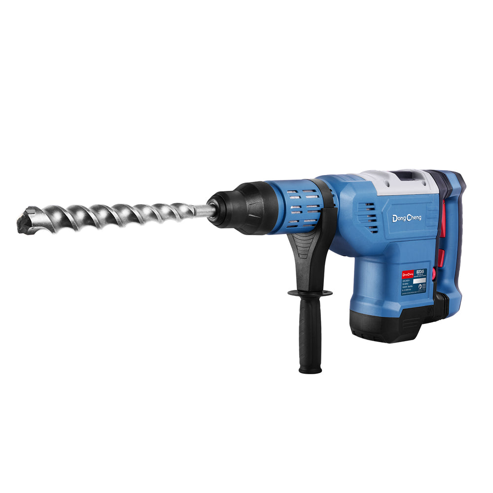 DongCheng DZC45 1500W Heavy-Duty Rotary Hammer Drill, 14.0J Impact Energy, 45mm Concrete Drilling Capacity, Soft Start, Electronic Constant Speed Control and Demolition Function
