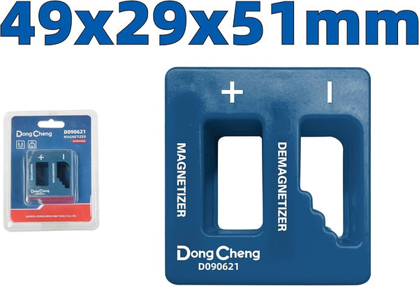 DongCheng HD090621 49 × 29 × 51mm Dual-Function Screwdriver Magnetizer and Demagnetizer Tool for Screw Handling, Repair Work and Workshop Use