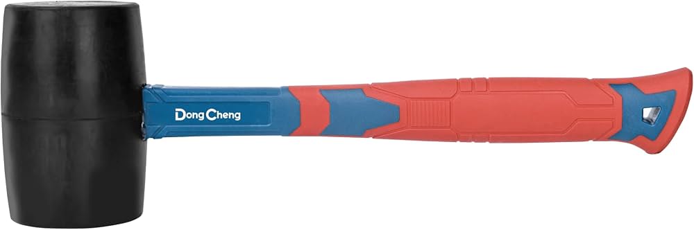 DONGCHENG 16 OZ Rubber Hammer (HD101801)-A non-marring mallet for tapping, fitting, and assembly without damaging the surface.