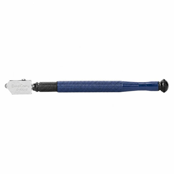 DongCheng HD112012 175mm iron body glass cutter for scoring 2–12mm glass. Ideal for glazing, mirror fitting, glass installation and repair.