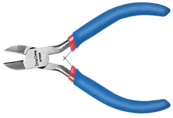 DONGCHENG 4.5" Mini Diagonal Cutting Pliers (HD070606) -Compact cutters for clean, close cuts on small wires.