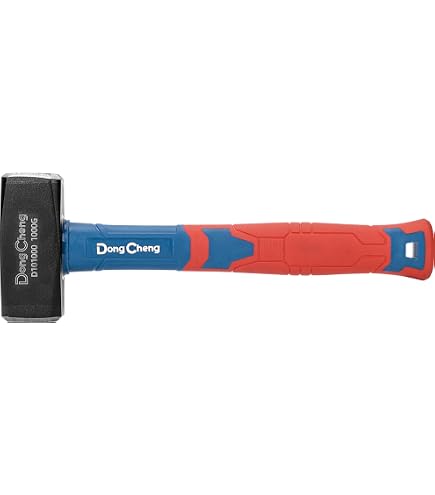 DongCheng 4 LB Sledge Hammer (HD100802) Carbon Steel Club / Lump Hammer) with Shock-Absorbing Fiberglass Handle