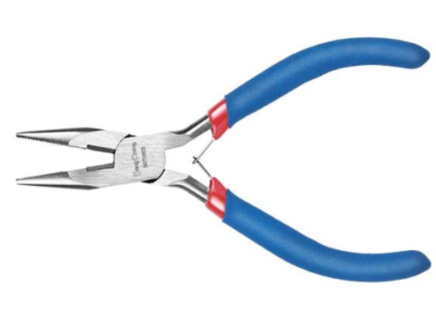 DongCheng 5" Mini Long Nose Plier (HD070603)- Slim, compact pliers for fine work in tight spaces.