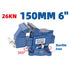 DongCheng HD070706 6-Inch / 150mm Industrial Ductile Iron Bench Vice with 360° Swivel Base & Anvil (26KN / 2600 KGS)