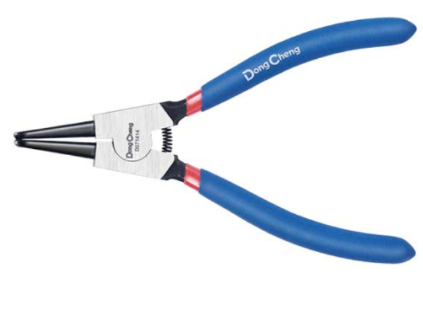 DongCheng 7" Bent Tip External Circlip Plier (HD071414)-Angled-tip pliers for fitting and removing external retaining rings in tight or recessed spots.