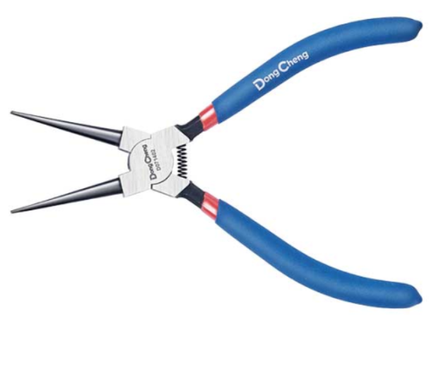 DONGCHENG 7" Straight Tip Internal Circlip Pliers (HD071402)-Precision pliers for installing and removing internal retaining rings.