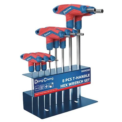 DongCheng 8 PCS T-Handle Hex Wrench Set – Metric Allen Key Set for Machinery, Automotive, Assembly, Maintenance & Workshop Use | HD094200
