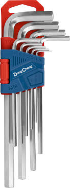 DONGCHENG 9 PCS Standard Hex Key Set (HD092600)- A 9-piece hex key set for everyday assembly, repair, and maintenance.