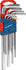 DongCheng HD092600 9-Piece Standard Length Chrome-Plated Chrome Vanadium (CR-V) Metric Hex Key Set (1.5–10mm)