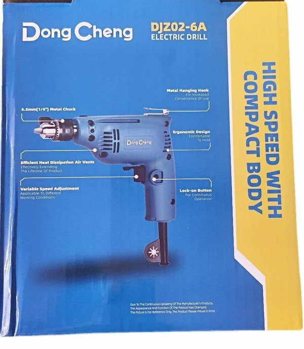 DongCheng DJZ02-6A 230W Electric Drill Machine, 3800 RPM, 6.5mm Steel and 9mm Wood Drilling Capacity