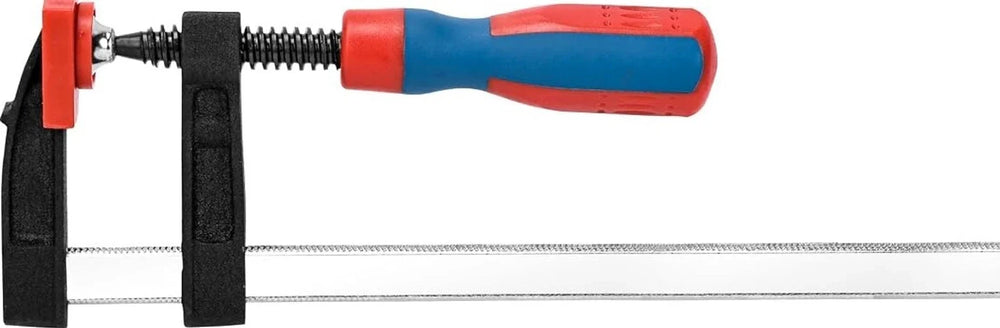 DONGCHENG HD071202 50 x 200 mm Heavy-Duty Woodworking F-Clamp | 170 KGS-Fast, adjustable bar clamping with a 170 kg clamping force for woodworking, gluing, and assembly.