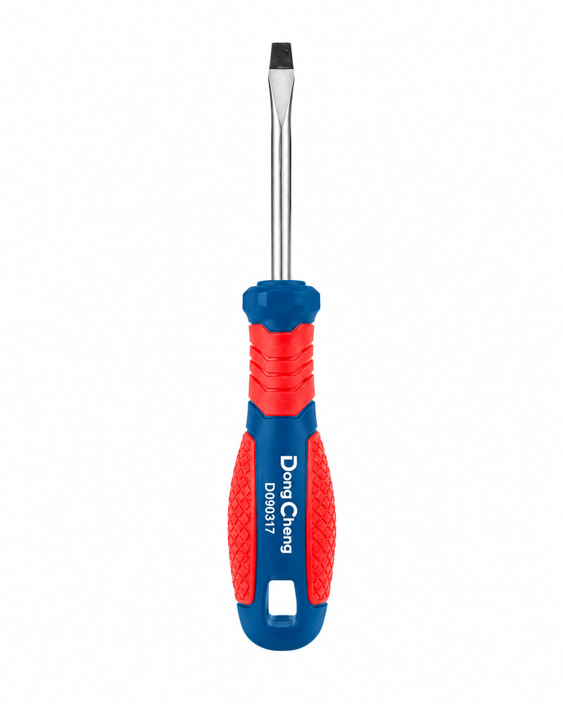 DONGCHENG SL8 x 300 mm Heavy-Duty Slotted Screwdriver (HD090317)- The longest heavy-duty slotted screwdriver in the range, for large screws deep inside machinery and equipment.