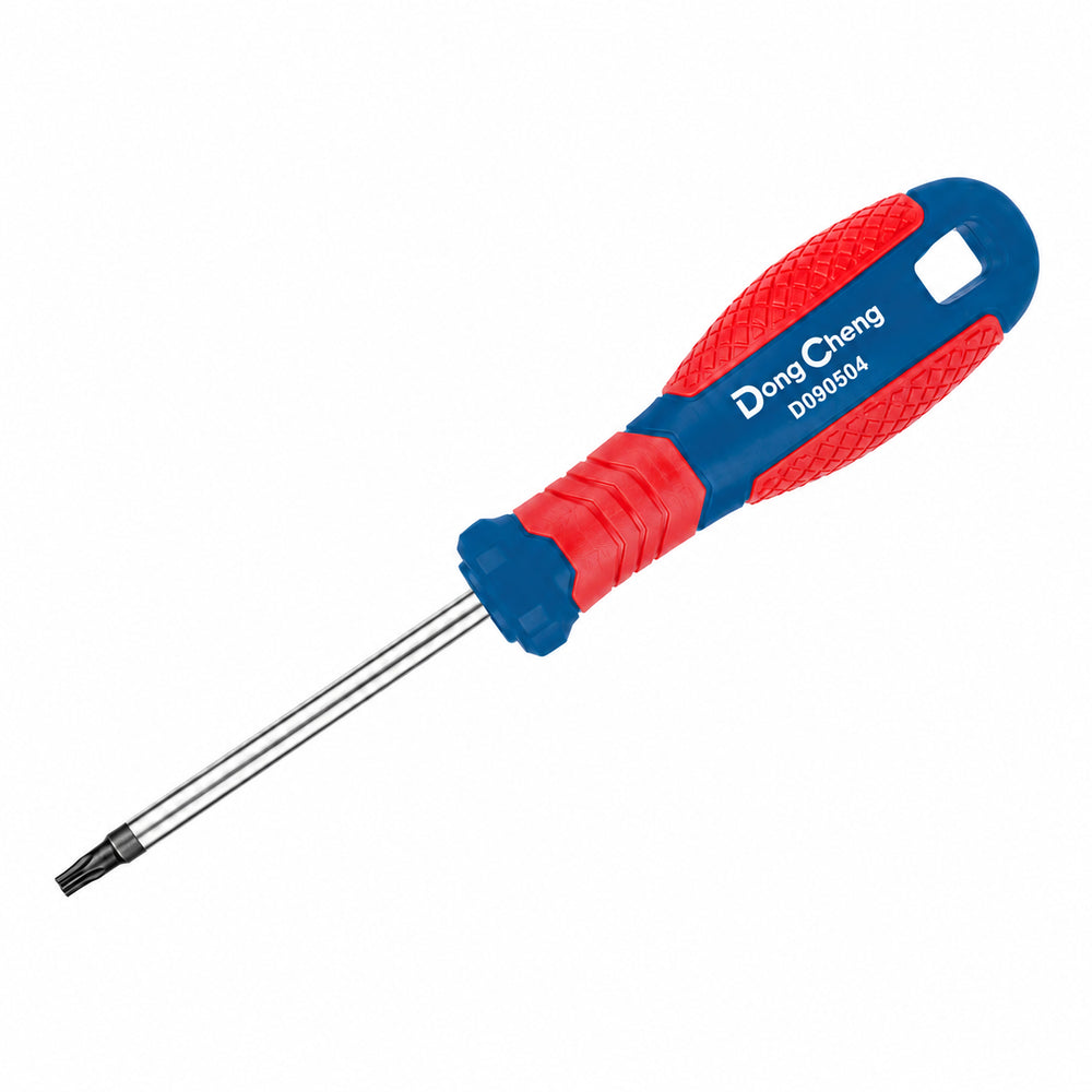 DONGCHENG T25 x 100 mm Torx Screwdriver (HD090504)-A Torx (star) screwdriver for larger T25 screws in automotive, equipment, and power tool work.