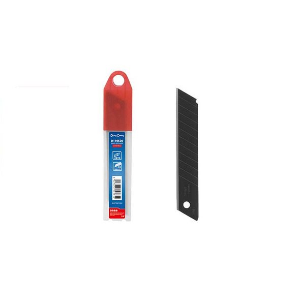 DongCheng HD110520 10-Piece 18mm Heavy-Duty Black Oxide CK75 Snap-Off Utility Knife Blades (0.6 x 18 x 100mm)
