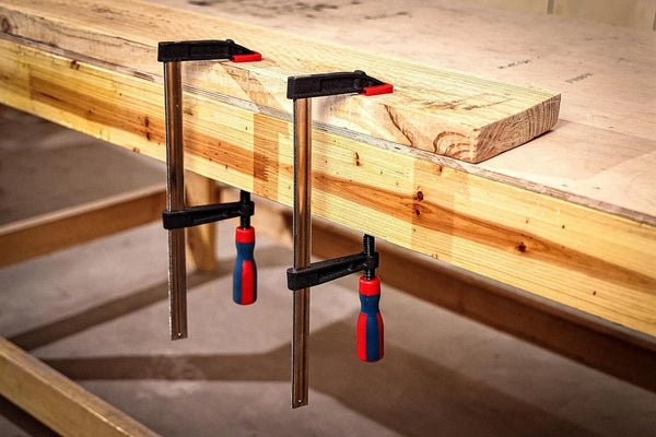 DongCheng HD071203 50x250mm Heavy-Duty Woodworking F-Clamp with Ergonomic Handle (170 KGS Clamp Force)