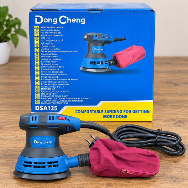 DongCheng DSA125 125mm Random Orbit Sander, 300W, 6-Speed Electronic Control