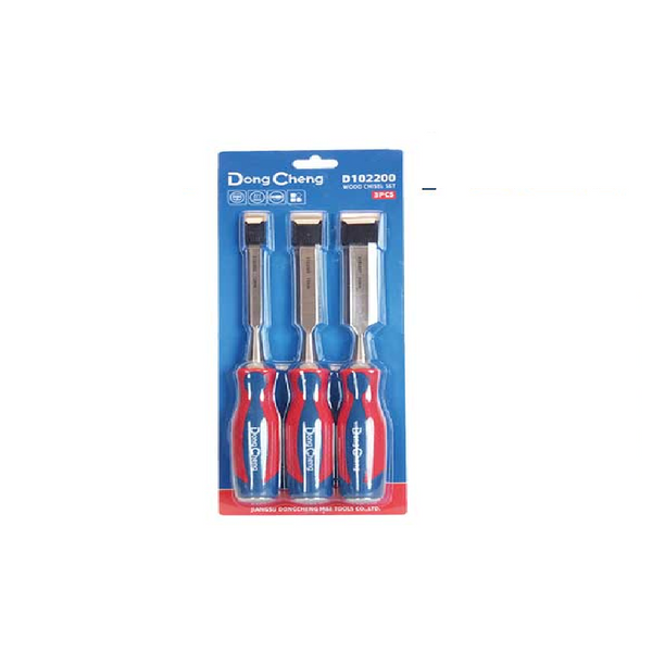DongCheng HD102200 3-Piece Professional Chrome Vanadium (CR-V) Wood Chisel Set (12mm, 19mm, 25mm)