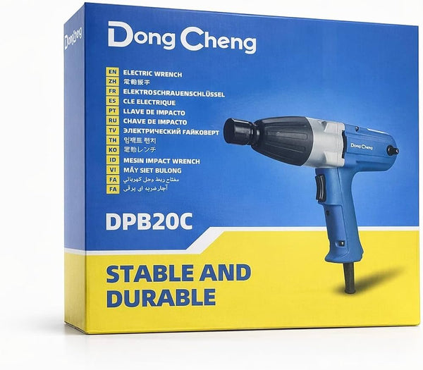 Dongcheng DPB20C 340W Electric Impact Wrench, 294N·m Maximum Torque, 12.7mm (1/2 Inch) Square Drive Heavy-Duty Corded Power Wrench