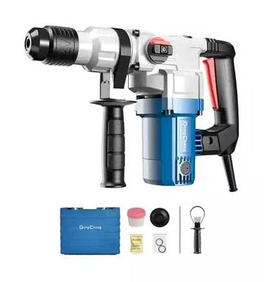 Dongcheng DZG02-15 Electric Demolition Hammer 1010W, 40.7J Impact Energy, 1400 BPM Heavy Duty Concrete Breaker with Iron Carrying Case