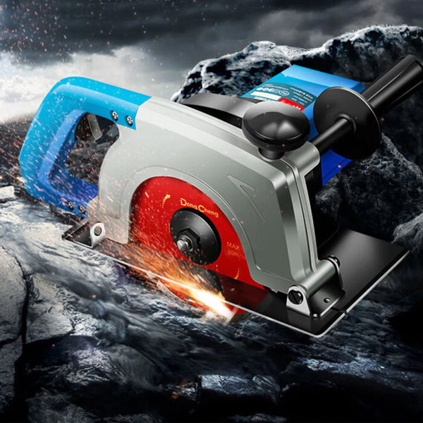 Dongcheng DZE180S Marble Cutter 1900W, 180mm Blade, 5500 RPM, 58mm Cutting Capacity, Heavy-Duty Stone Cutting Machine