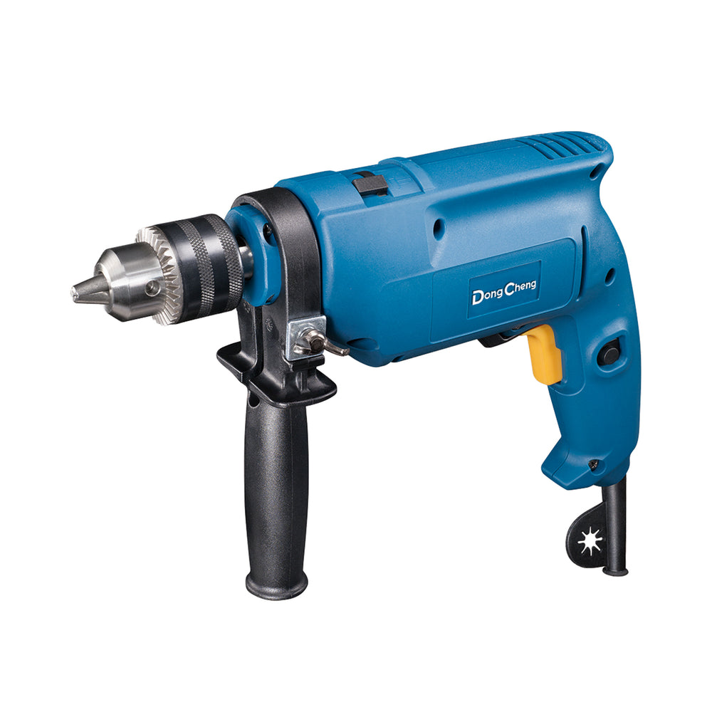 Dongcheng DZJ02-13 Electric Impact Drill 500W, 13mm Variable Speed Reversible Hammer Drill for Steel, Concrete and Wood Drilling