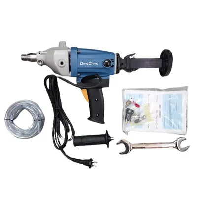 Dongcheng DZZ90 Electric Diamond Core Drilling Machine 1350W, Adjustable Speed 0–2300 RPM, 90mm Maximum Drilling Capacity with Water Supply Accessories