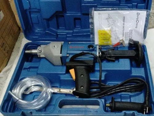 Dongcheng DZZ90 Electric Diamond Core Drilling Machine 1350W, Adjustable Speed 0–2300 RPM, 90mm Maximum Drilling Capacity with Water Supply Accessories