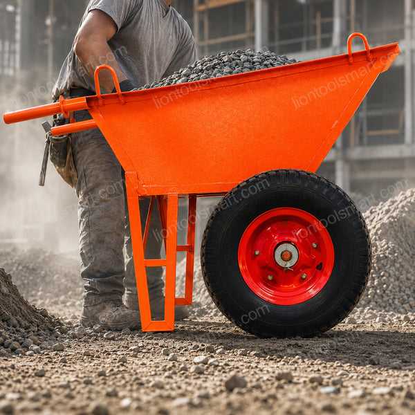 Lion Double Wheel Barrow 16 Gauge (Heavy Duty) | Industrial Material Handling Trolley