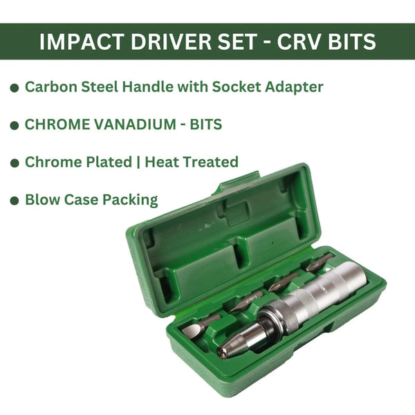 Eastman EID 2500-01 Impact Drive Set | Heavy Duty Screw Removal & Fastening Tool Kit