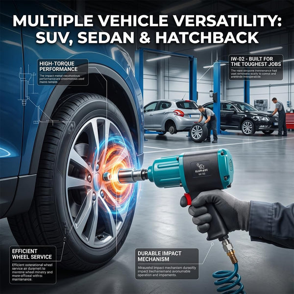 Elephant, Elephant IW-02, Impact Wrench, 1/2 Inch Impact Wrench, Pneumatic Impact Wrench, Air Impact Wrench, Automotive Impact Wrench, Garage Impact Wrench, Workshop Impact Wrench, Tyre Service Tool, Impact Gun, Air Tool, Mechanical Tool, Pneumatic Tool, Professional Impact Wrench