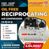 ELGi TS 15 OF B Oil-Free Reciprocating Air Compressor (15HP, 420L Tank)