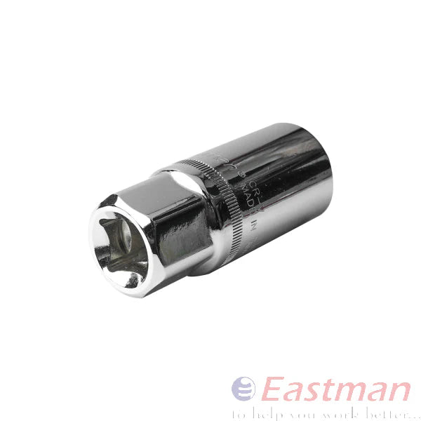 Eastman 1/2 Inch Spark Plug Socket | Chrome Vanadium Automotive Hand Tool