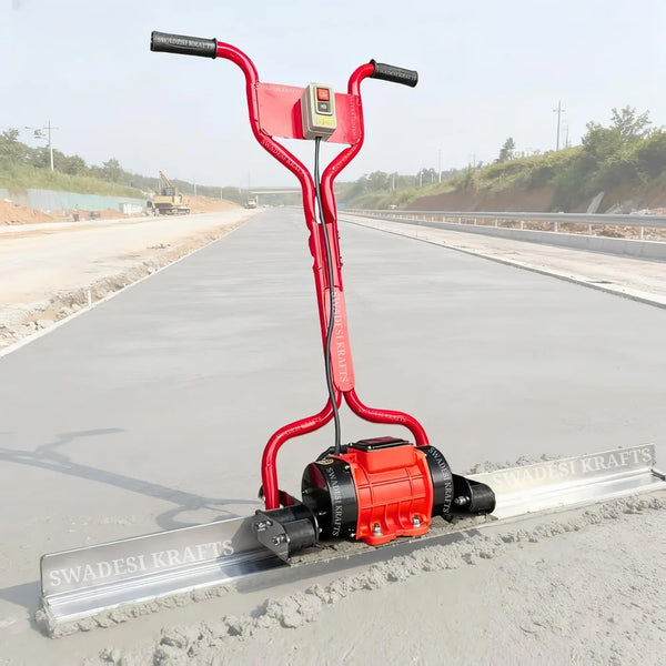 Lion Electric Screed Vibrator + 3 Mtr Blade | Concrete Levelling & Finishing Machine