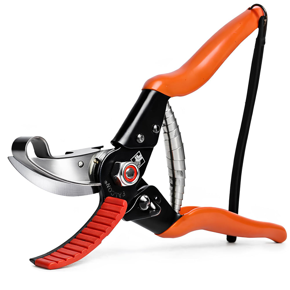 Falcon 225mm Cut &amp; Hold Secateur FCHM-902 | Bypass Pruning Shear with Hardened Steel Blades, 10mm Cutting Capacity