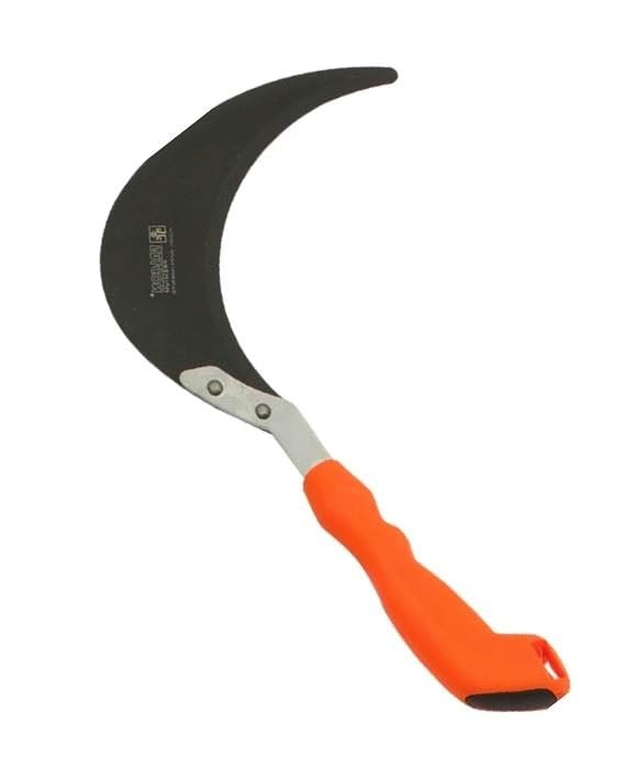 Falcon FPKM-500 Sickle with Comfort Plastic Grip | Self-Sharpening High Carbon Steel Blade
