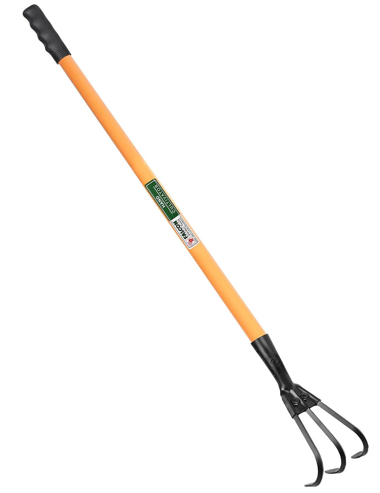 Falcon 900mm Premium Prong Cultivator FCHW-3066 with Steel Handle & Plastic Grip | 3-Prong Soil Cultivating Tool