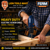 FERM Heavy Duty Electric Screw Drill - 400W (Model PSM4001)