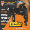FERM PDM131 Impact Drilling Machine - 800W, 13mm