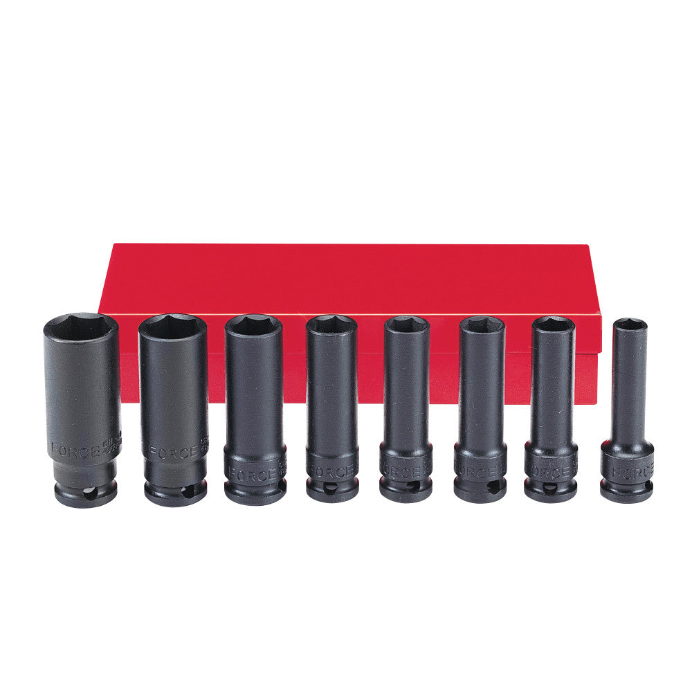FORCE 3084 8PC 3/8INCH IMPACT DEEP SOCKET SET
