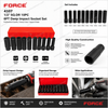 Force 4107 1/2Inch SQ.DR Deep Impact Socket Set | 10Pc 6PT Flank Drive Metric Socket Kit