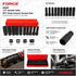 Force 4107 1/2Inch SQ.DR Deep Impact Socket Set | 10Pc 6PT Flank Drive Metric Socket Kit