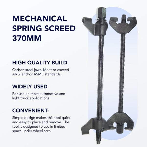 Force 627370 370mm Coil Spring Compressor | Heavy Duty Suspension Removal Tool
