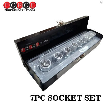 FORCE 4071 7PCS 1/2INCH IMPACT WRENCH STAR SOCKET SET