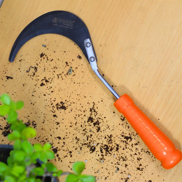 Falcon FPKM-200 Khurpi with Comfort Plastic Grip | Self-Sharpening High Carbon Steel Blade