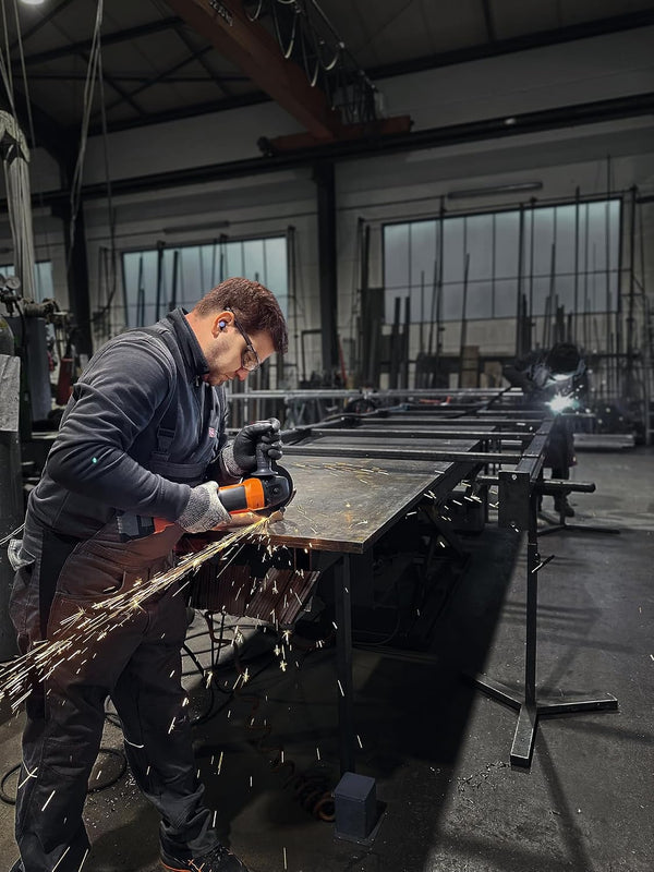 Fein CCG 18-125-12 PD AS, Fein cordless angle grinder, 18V angle grinder, 125mm angle grinder, ProCORE angle grinder, AMPShare grinder, Brushless angle grinder, Cordless grinder, Metal cutting grinder, Grinding machine, Deburring tool, Professional angle grinder, Fein power tools, L-BOXX grinder, 8Ah ProCORE battery, Cutting grinder