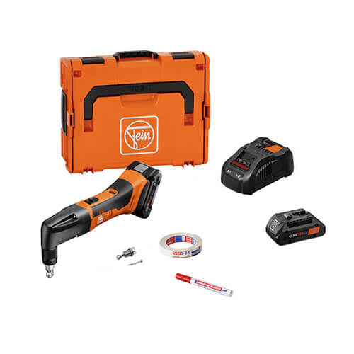 Fein ABLK 18 1.3 CSE AS, Fein cordless nibbler, Cordless sheet metal nibbler, Sheet metal cutter, 18V nibbler, ABLK 18 1.3 CSE, 71321062000, Metal nibbler, Roofing nibbler, Façade construction tool, Corrugated sheet cutter, QuickIN nibbler, AMPShare 18V tool, Sheet metal cutting machine, Fein nibbler set