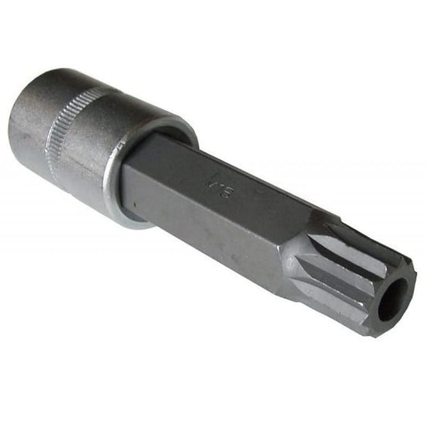 Force 34810016 1/2Inch Spline Male Socket Bit 100mmL M16 | Chrome Vanadium Drive Tool