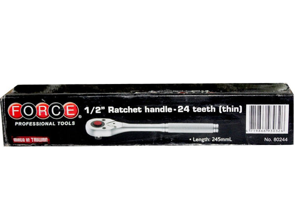 Force 80244 1/2Inch Ratchet Handle 24 Teeth (Thin) | Quick Release Reverse Ratchet Wrench