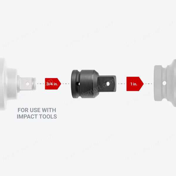 Force 80968MPB Impact Adaptor 3/4Inch (F) x 1Inch (M) Ball Type | Heavy Duty Drive Adapter